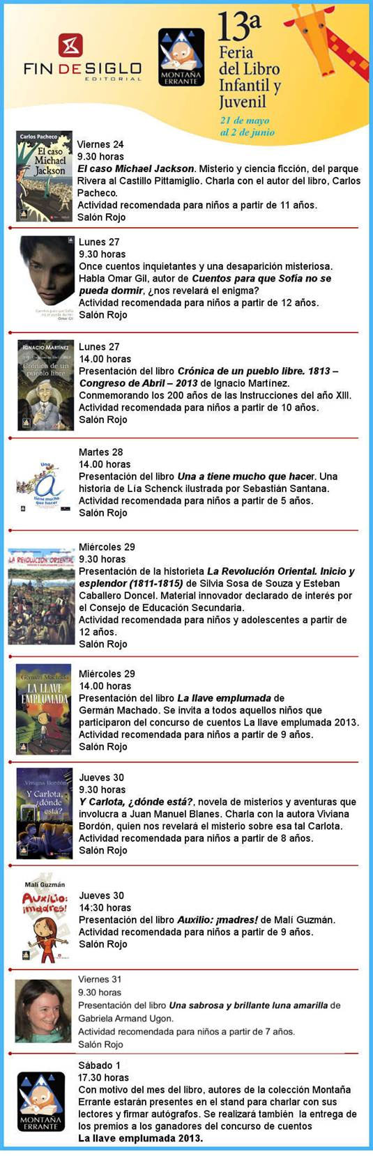 Actividades de Fin de Siglo en la Feria Infantil y Juvenil 2013